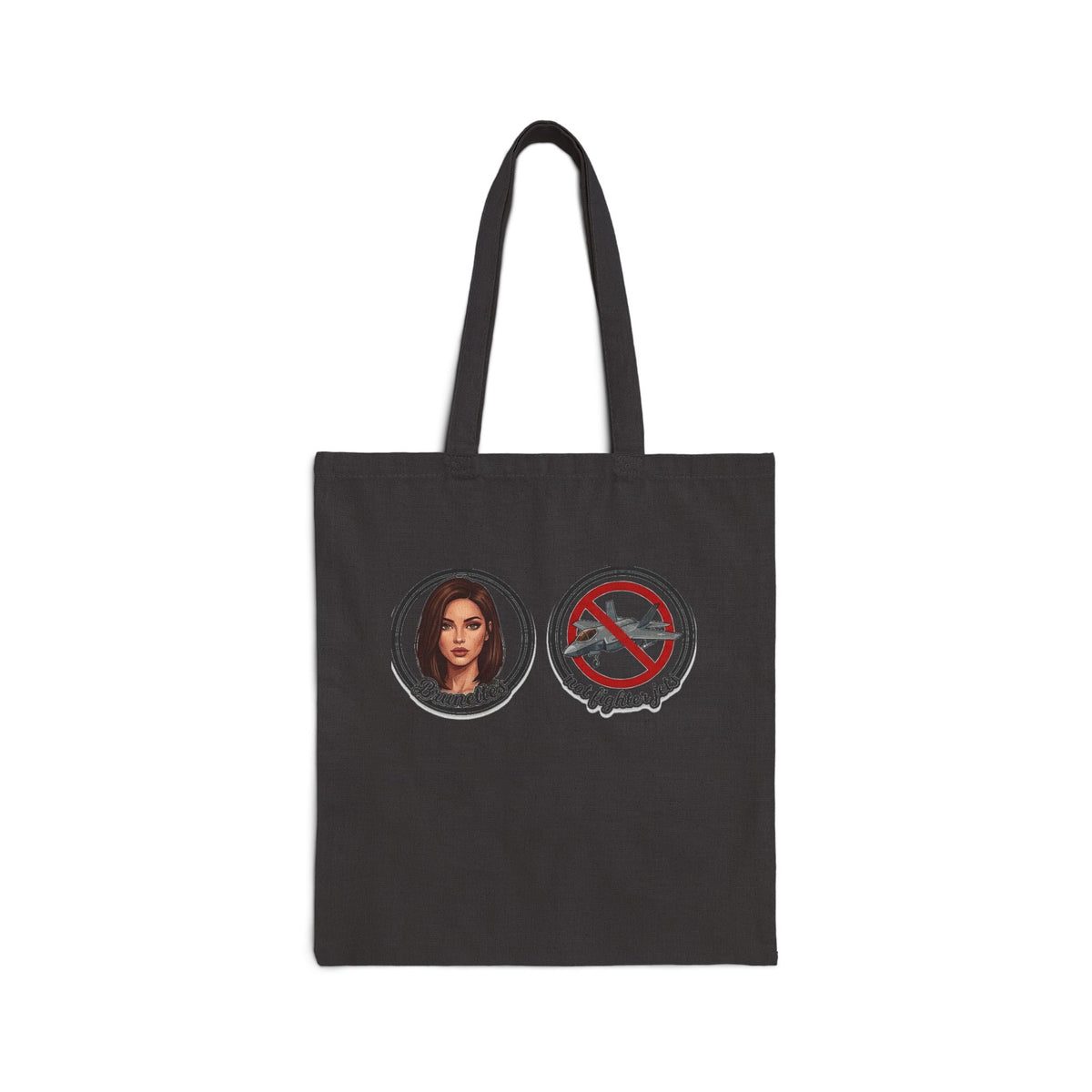 Tote Bag – "No Eggplants, Please" Illustrated Portrait Canvas Tote
