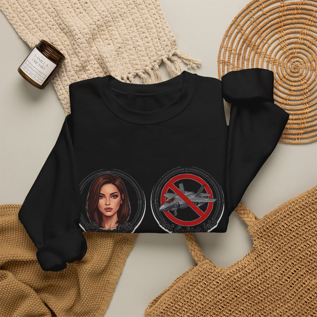 Brunettes Not Fighter Jets Crewneck Sweatshirt