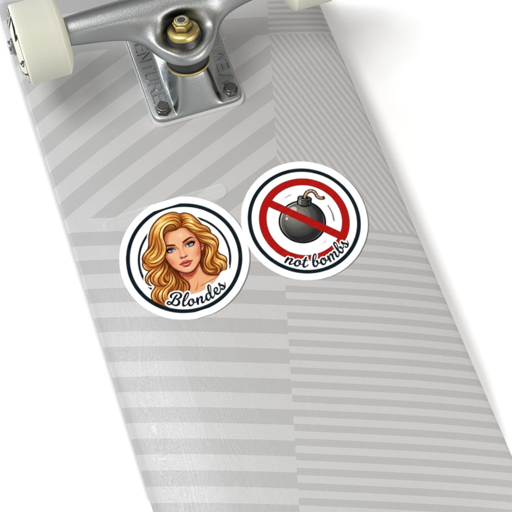 Blondes Not Bombs Sticker Set
