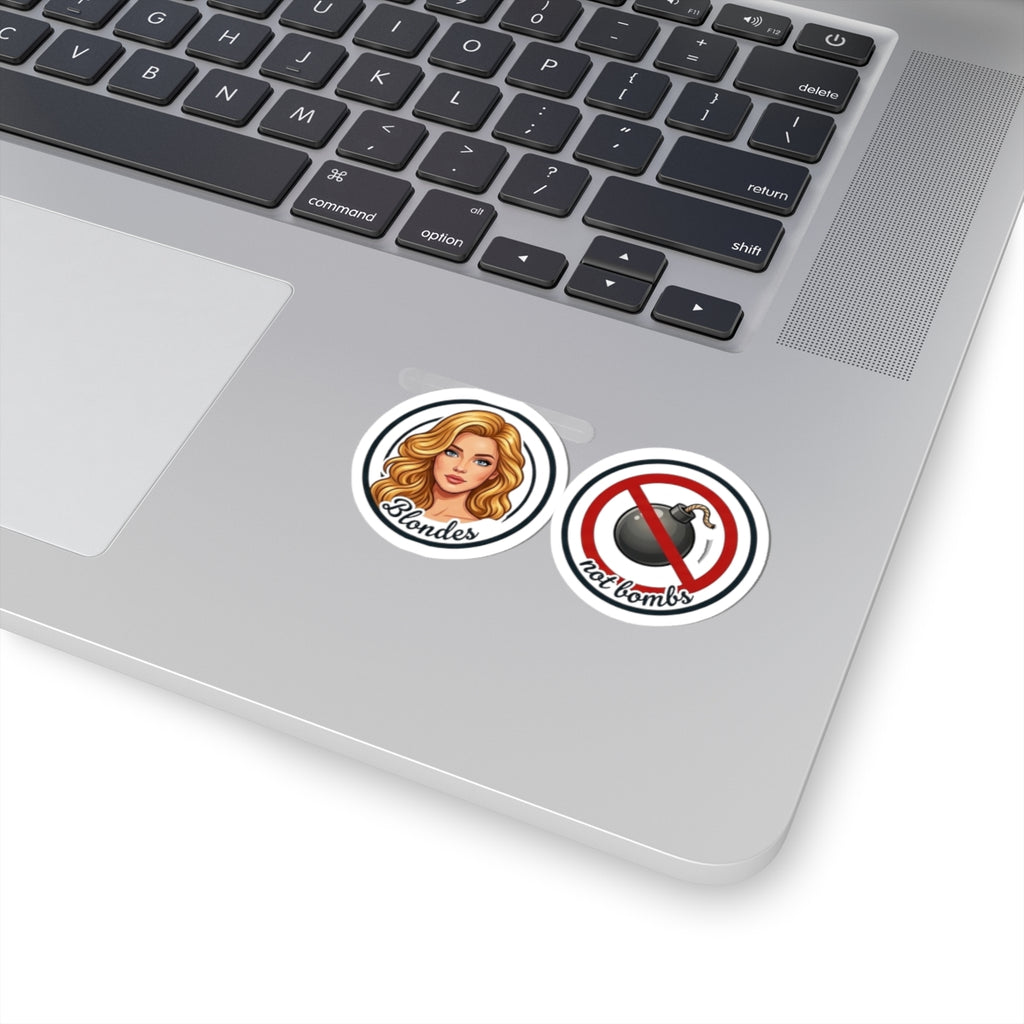 Blondes Not Bombs Sticker Set