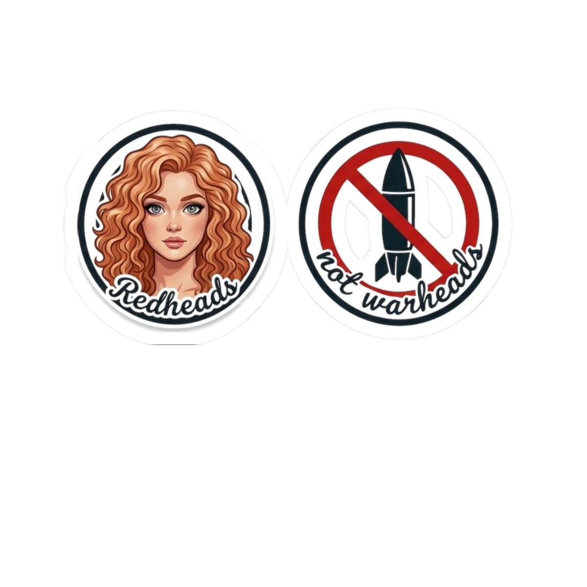 Redheads Not Warheads Sticker Set