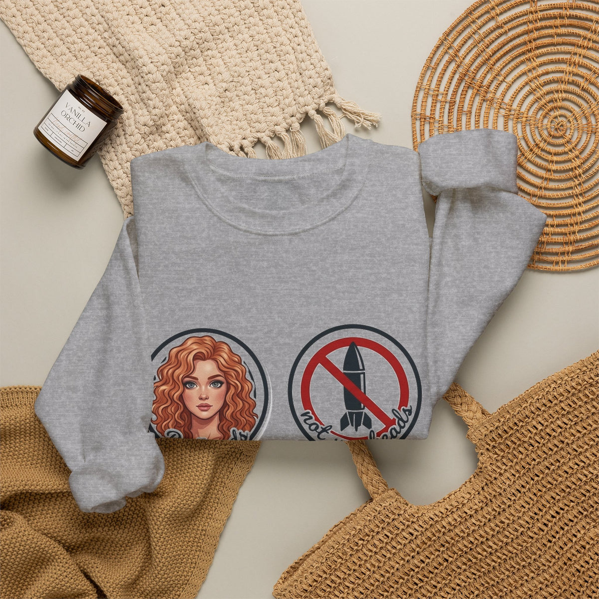 Redheads Not Warheads Crewneck Sweatshirt