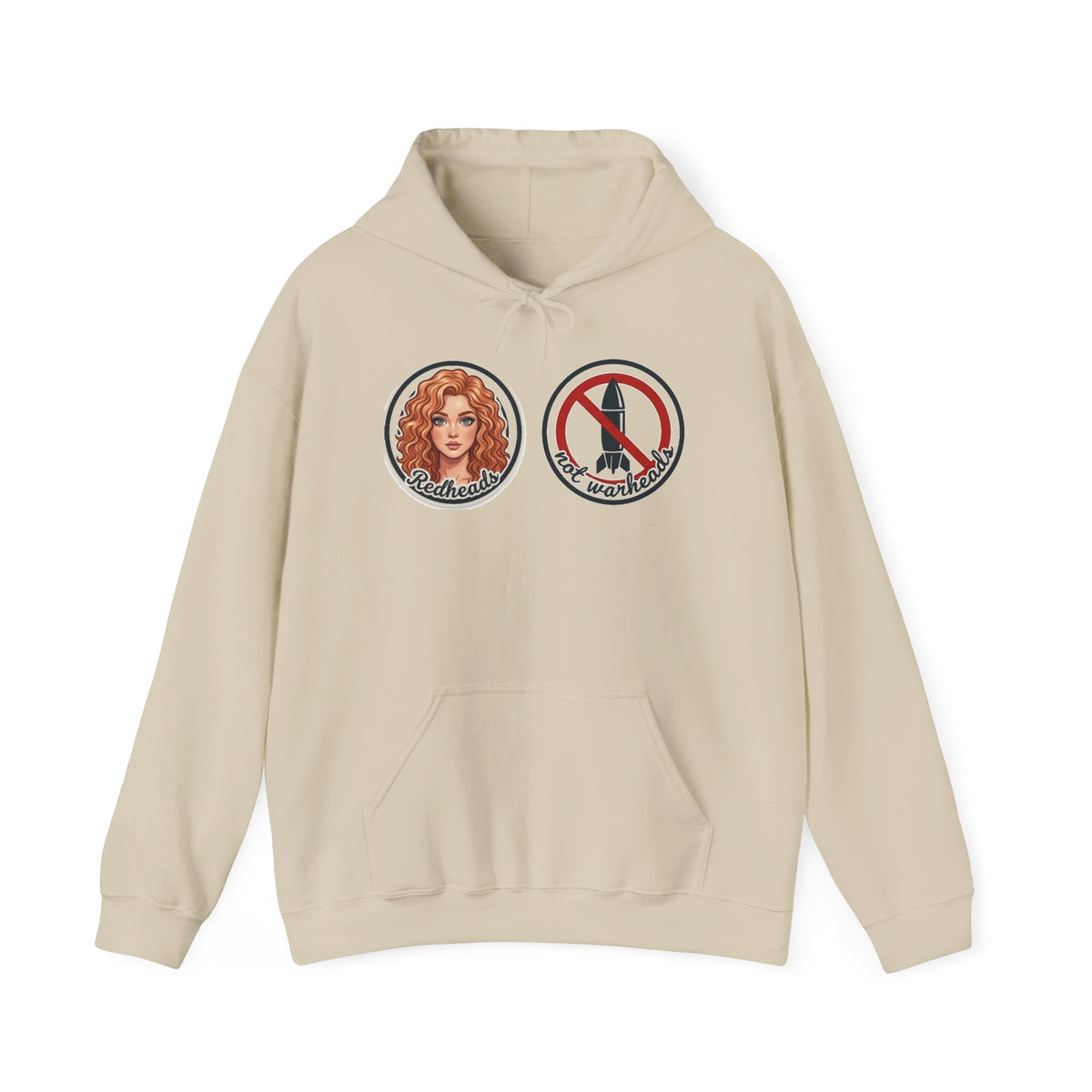 Hoodie — Retro Mermaid & No-Peek Rocket Patch Graphic Hoodie