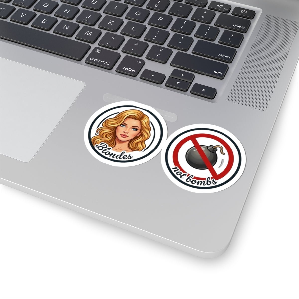 Blondes Not Bombs Sticker Set