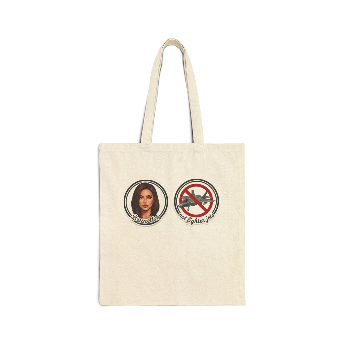 Tote Bag – "No Eggplants, Please" Illustrated Portrait Canvas Tote