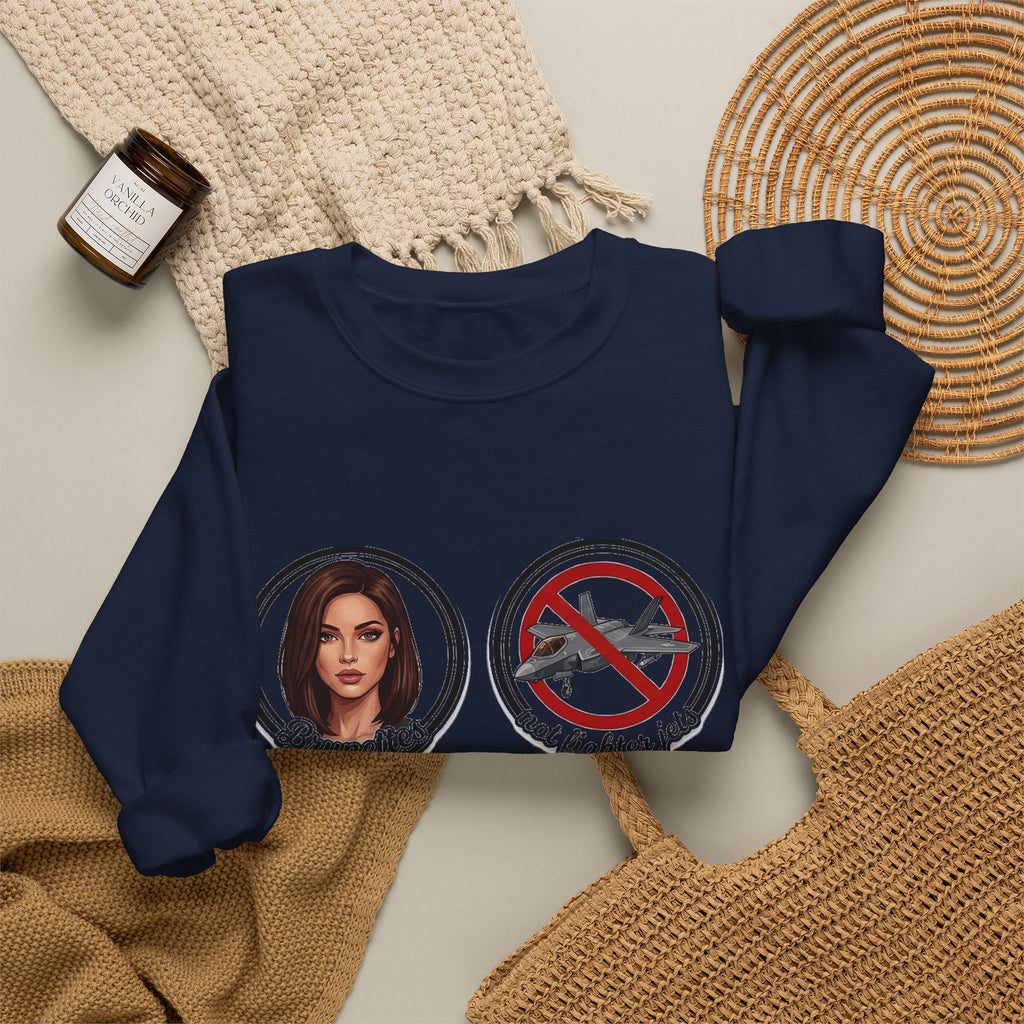Brunettes Not Fighter Jets Crewneck Sweatshirt