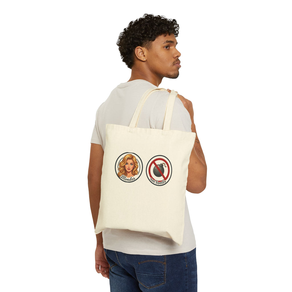 Blondes Not Bombs Tote Bag