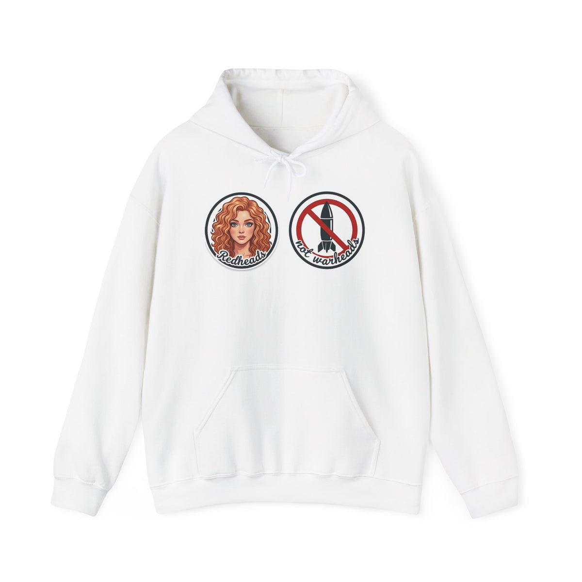 Hoodie — Retro Mermaid & No-Peek Rocket Patch Graphic Hoodie